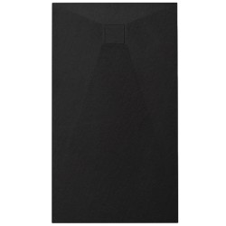 BRODZIK PRYSZNICOWY KAMIENNY PROSTOKĄTNY SLIM RIKO CZARNY 140x80 CM