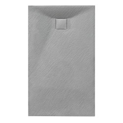 BRODZIK PRYSZNICOWY KAMIENNY PROSTOKĄTNY SLIM RIKO SZARY 120x90 CM