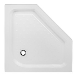 BRODZIK PRYSZNICOWY PIĘCIOKĄTNY WYSOKI SXL07A BIAŁY 80x80 CM
