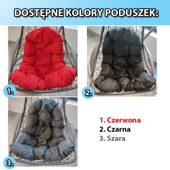 FOTEL LORD WISZĄCY SZARY MOCNY XXL