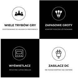 DART TARCZA ELEKTRONICZNA DO GRY W RZUTKI SAGA