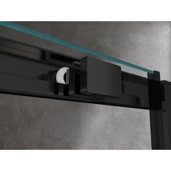 DRZWI PRYSZNICOWE KZ09E CZARNE 135-140 CM 8 MM