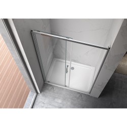 DRZWI PRYSZNICOWE KZ14B CHROM 105-110 CM 6 MM