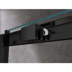 DRZWI PRYSZNICOWE KZ14C CZARNE 115-120 CM 6 MM