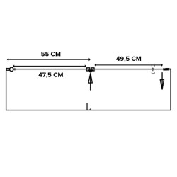 DRZWI PRYSZNICOWE SH01D ZŁOTE 110 CM 6 MM