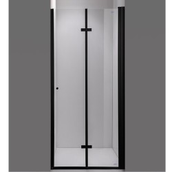 DRZWI PRYSZNICOWE SH01E CZARNE 120 CM 6 MM