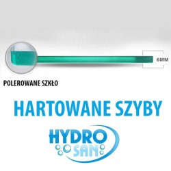 DRZWI PRYSZNICOWE SH01E CZARNE 120 CM 6 MM