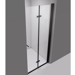 DRZWI PRYSZNICOWE SH01E CZARNE 120 CM 6 MM