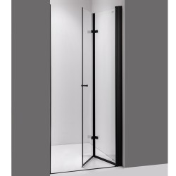 DRZWI PRYSZNICOWE SH01E CZARNE 120 CM 6 MM
