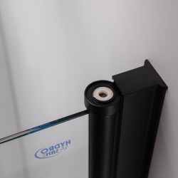 DRZWI PRYSZNICOWE SH01F CZARNE 130 CM 6 MM