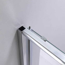DRZWI PRYSZNICOWE SH02E CHROM 120 CM 6 MM