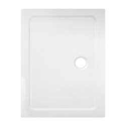 DRZWI PRYSZNICOWE Z BRODZIKIEM SH03B/ST04A CHROM/BIAŁY 95-100/100x90 CM 8 MM