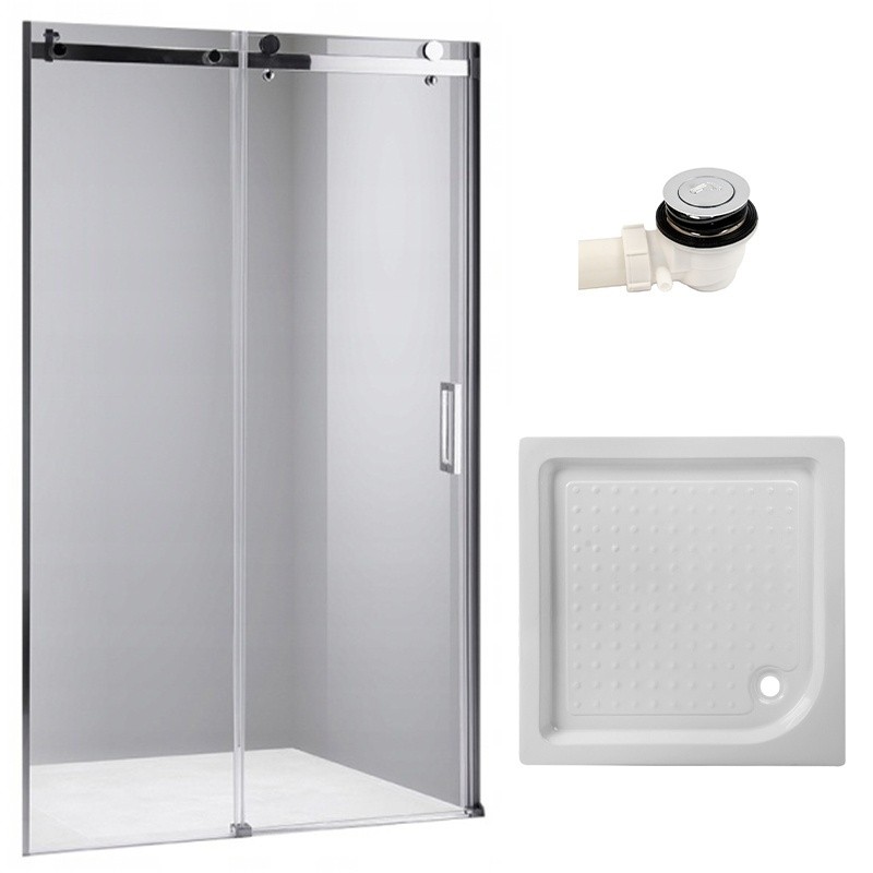DRZWI PRYSZNICOWE Z BRODZIKIEM SH03B/SXL02C CHROM/BIAŁY 95-100/100x100 CM 8 MM DRZWI PRYSZNICOWE Z BRODZIKIEM SH03B/SXL02C CHROM/BIAŁY 95-100/100x100 CM 8 MM