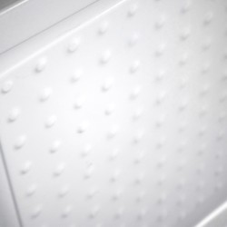 DRZWI PRYSZNICOWE Z BRODZIKIEM SH03B/SXL02C CHROM/BIAŁY 95-100/100x100 CM 8 MM