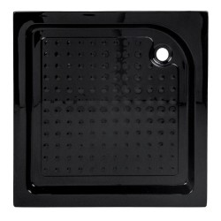 DRZWI PRYSZNICOWE Z BRODZIKIEM SH03B/SXL02C CZARNE/CZARNY 95-100/100x100 CM 8 MM