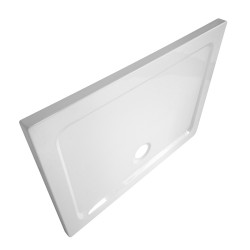 DRZWI PRYSZNICOWE Z BRODZIKIEM SH03C/ST05D CHROM/BIAŁY 105-110/110x70 CM 8 MM