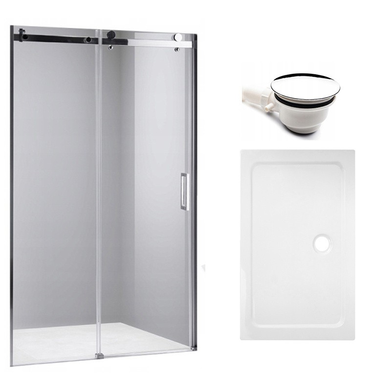 DRZWI PRYSZNICOWE Z BRODZIKIEM SH03D/ST03C CHROM/BIAŁY 115-120/120x80 CM 8 MM DRZWI PRYSZNICOWE Z BRODZIKIEM SH03D/ST03C CHROM/BIAŁY 115-120/120x80 CM 8 MM