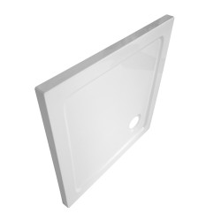 DRZWI PRYSZNICOWE Z BRODZIKIEM SH03D/ST06C CZARNE/BIAŁY 115-120/120x100 CM 8 MM