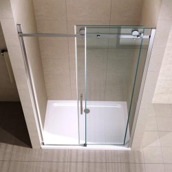 DRZWI PRYSZNICOWE ZAB-1595 CHROM 145-150 CM 8 MM