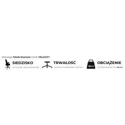 FOTEL BIUROWY OBROTOWY FUSIO CZARNA SKÓRA PU PODSTAWA SZARA