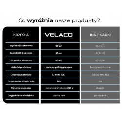 FOTEL KRZESŁO WELUROWE TAPICEROWANE TESA CZARNY NOGI CZARNE