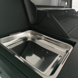 GRILL OGRODOWY GAZOWY Z POKRYWĄ I PÓŁKAMI ZEUS-D CZARNY RUSZT ŻELIWNY 17,5 KW