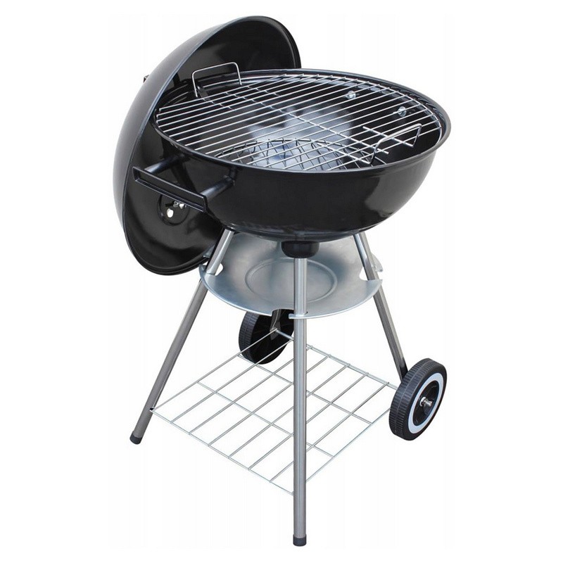 GRILL OGRODOWY WĘGLOWY Z POKRYWĄ OKRĄGŁY VL10 CZARNY GRILL OGRODOWY WĘGLOWY Z POKRYWĄ OKRĄGŁY VL10 CZARNY