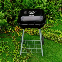 GRILL OGRODOWY WĘGLOWY Z POKRYWĄ VL05 CZARNY