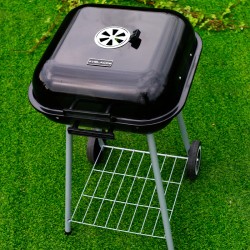 GRILL OGRODOWY WĘGLOWY Z POKRYWĄ VL05 CZARNY