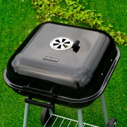GRILL OGRODOWY WĘGLOWY Z POKRYWĄ VL05 CZARNY