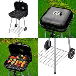 GRILL OGRODOWY WĘGLOWY Z POKRYWĄ VL05 CZARNY