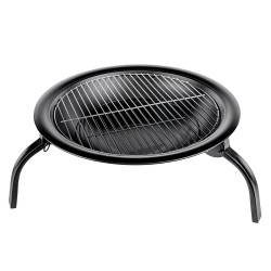 GRILL OGRODOWY WĘGLOWY Z POKRYWĄ VL07 CZARNY