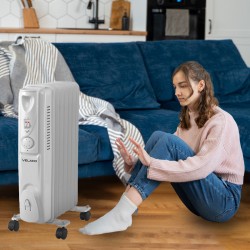 GRZEJNIK OLEJOWY ELEKTRYCZNY 9 ŻEBER TERMOSTAT MERAPI 2000 WAT