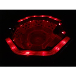 JACCUZI OGRODOWE WANNA SPA107 BIAŁA PERŁA OBUDOWA SZARA 220x220 CM
