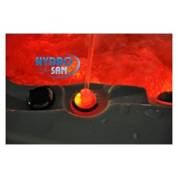 JACCUZI OGRODOWE WANNA SPA107 BIAŁA PERŁA OBUDOWA SZARA 220x220 CM