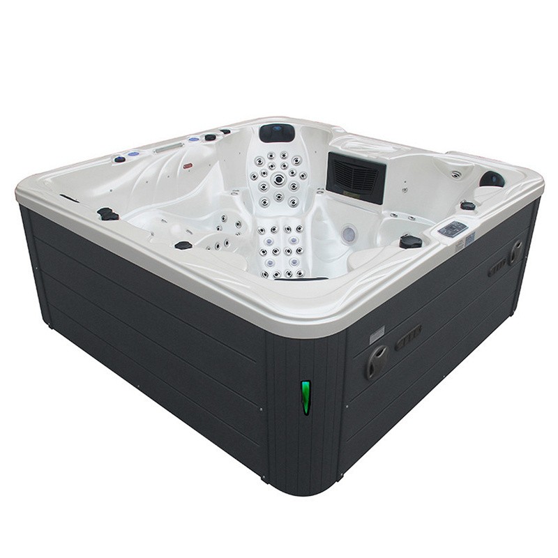 JACCUZI OGRODOWE WANNA SPA703A BIAŁA PERŁA OBUDOWA ANTRACYT 230x230 CM JACCUZI OGRODOWE WANNA SPA703A BIAŁA PERŁA OBUDOWA ANTRACYT 230x230 CM