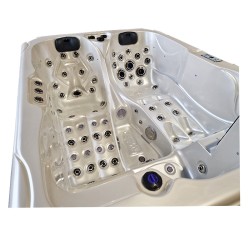 JACUZZI OGRODOWE WANNA SPA102 BIAŁA PERŁA OBUDOWA ANTRACYT 210x160 CM