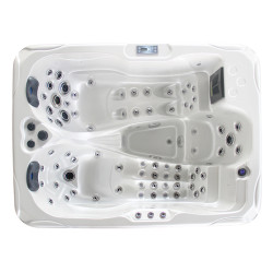 JACUZZI OGRODOWE WANNA SPA102 CAPPUCCINO OBUDOWA SZARA 210x160 CM