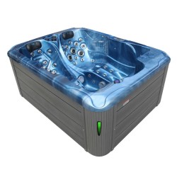 JACUZZI OGRODOWE WANNA SPA102 NIEBIESKA FALA OCEANU OBUDOWA SZARA 210x160 CM