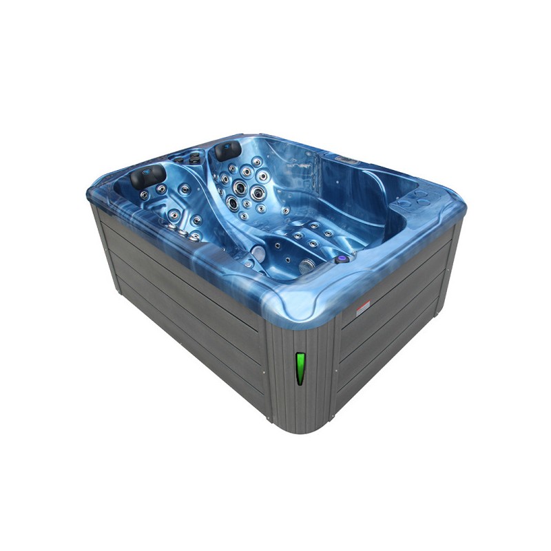 JACUZZI OGRODOWE WANNA SPA102 NIEBIESKA FALA OCEANU OBUDOWA SZARA 210x160 CM JACUZZI OGRODOWE WANNA SPA102 NIEBIESKA FALA OCEANU OBUDOWA SZARA 210x160 CM
