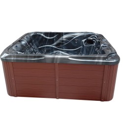 JACUZZI OGRODOWE WANNA SPA203 CZARNA FLLA OCEANU OBUDOWA BRĄZOWA 200x160 CM