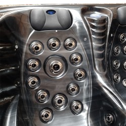 JACUZZI OGRODOWE WANNA SPA203 CZARNA FLLA OCEANU OBUDOWA BRĄZOWA 200x160 CM