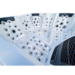 JACUZZI OGRODOWE WANNA SPA205T BIAŁA PERŁA OBUDOWA KAWA 230x230 CM