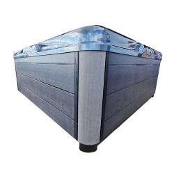 JACUZZI OGRODOWE WANNA SPA205T CZARNA FALA OBUDOWA ANTRACYT 230x230 CM