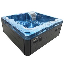 JACUZZI OGRODOWE WANNA SPA205T NIEBIESKA FALA OCEANU OBUDOWA SZARA 230x230 CM