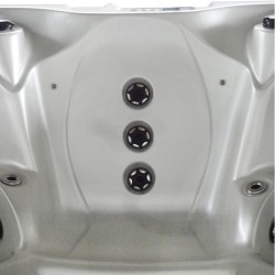 JACUZZI OGRODOWE WANNA SPA206 BIAŁA PERŁA OBUDOWA ANTRACYT 230x230 CM