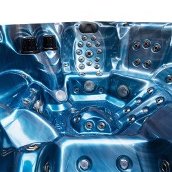 JACUZZI OGRODOWE WANNA SPA206 NIEBIESKA FALA OBUDOWA SZARA 230x230 CM