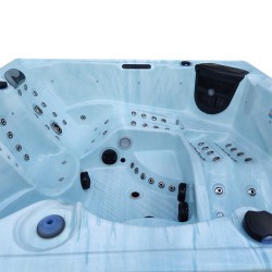 JACUZZI OGRODOWE WANNA SPA340 SPA340 JASNA FALA OCEANU OBUDOWA SZARA 220x220 CM