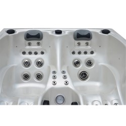 JACUZZI OGRODOWE WANNA SPA341 BIAŁA PERŁA OBUDOWA NATURAL 220X156 CM
