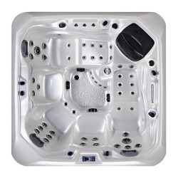JACUZZI OGRODOWE WANNA SPA343 BIAŁA PERŁA OBUDOWA NATURAL 223x223 CM